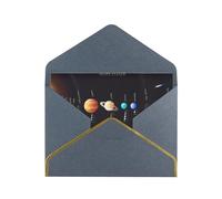 QGWDYYJQ Solar System Jupiter Saturn printed Greeting Card Thank You Card with Envelope Holiday Card