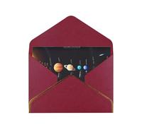 QGWDYYJQ Solar System Jupiter Saturn printed Greeting Card Thank You Card with Envelope Holiday Card