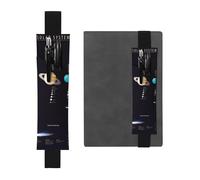 QGWDYYJQ Solar System Jupiter Saturn Printed Leather Pen Holder Bookmark Pencil Bag