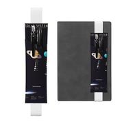 QGWDYYJQ Solar System Jupiter Saturn Printed Leather Pen Holder Bookmark Pencil Bag