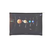 QGWDYYJQ Solar System Jupiter Saturn Printed Paper Reusable Cosmetic Bag Makeup Bag Storage Bag