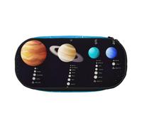 QGWDYYJQ Solar System Jupiter Saturn Printed Pencil Bag Stationery Organiser Portable Pencil Case