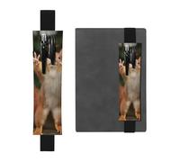 QGWDYYJQ Squirrel Funny Animal Printed Leather Pen Holder Bookmark Pencil Bag