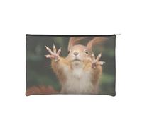 QGWDYYJQ Squirrel Funny Animal Printed Paper Reusable Cosmetic Bag Makeup Bag Storage Bag