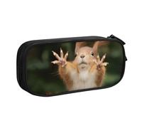 QGWDYYJQ Squirrel Funny Animal Printed pencase Stationery Case Portable Organiser
