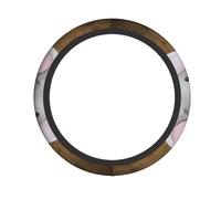 QGWDYYJQ Sunflower Elephant Wooden Floor printed Steering wheel cover steering wheel protector