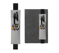 QGWDYYJQ US Army Cool American Flag Eagle Printed Leather Pen Holder Bookmark Pencil Bag