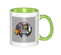 QGWDYYJQ US Army Cool American Flag Eagle Printed Mug Ceramic Mug Decorate The Beverage Cup
