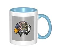 QGWDYYJQ US Army Cool American Flag Eagle Printed Mug Ceramic Mug Decorate The Beverage Cup