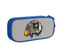 QGWDYYJQ US Army Cool American Flag Eagle Printed pencase Stationery Case Portable Organiser