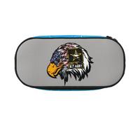 QGWDYYJQ US Army Cool American Flag Eagle Printed Pencil Bag Stationery Organiser Portable Pencil Case