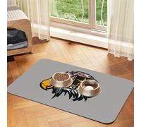 Qgwdyyjq Us Army Cool American Flag Eagle Printed Pet Absorbent Leather Tablecloth Non-Slip Placemat