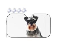 QGWDYYJQ Well-behaved schnauzer printed Car Windshield Sunshade Car front window sun visor with folding