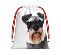 QGWDYYJQ Well-behaved schnauzer printed Drawstring Gift Bag Gift Wrapping Bag Party Decoration