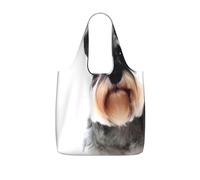 QGWDYYJQ Well-behaved schnauzer printed Storage bag with a drawstring backpack Portable shopping bag