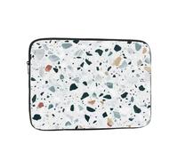 QGWDYYJQ White terrazzo printed Laptop Case Laptop Bag Portable Computer Protective Bag