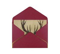 QGWDYYJQ Whitetail Deer Fawn in Wilderness Stag printed Greeting Card Thank You Card with Envelope Holiday Card