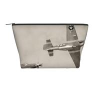 QGWDYYJQ World War 2 Aircraft Airplane Printed Daily Storage Bag Makeup Bag Travel Toiletry Bag
