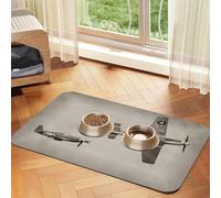 Qgwdyyjq World War 2 Aircraft Airplane Printed Pet Absorbent Leather Tablecloth Non-Slip Placemat