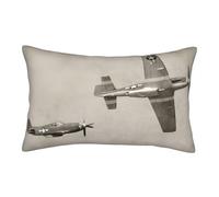 QGWDYYJQ World War 2 Aircraft Airplane printed Pillow Case Throw Pillow Cover decorative Cushion Cover