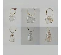 QGYDYH Cat Hair Storage Bottle,Transparent Cat Hair Storage Box Pendants, Pet Hair Keepsake Capsule Pendant Keychain Cat Lover Collecting Gift (6pcs)