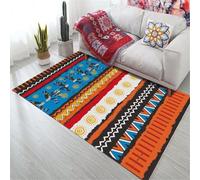 QGYFRE Area Rugs Small Bedroom Rug For Children Orange and blue Moroccan rug. lounge RED 120x160CM Kids Carpets Home
