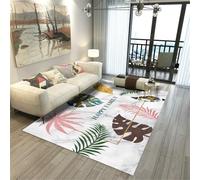 QGYFRE Bedroom Carpet Rugs For Living Room runners carpets Pink and gold printed carpet. Gray. 100x160CM mats Small