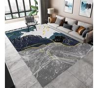 QGYFRE Entrance Carpet Girls Bedroom Rug floor cushions large Blue abstract carpet. Home Designer gray. 200x300CM big rugs for living room kids