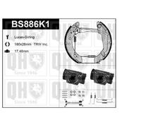 QH Lucas Brake Shoe Kit w/ Auto Adjust /Mounting /Wheel Brake Cylinder - BS886K1