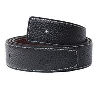 QHA Mens Designer Belts Reversible Replacement Belt 38mm Without Buckle Black/Brown-36-40"