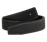 QHA Mens Leather Belts Genuine Replacement Belt Strap Without Buckle for Men Jeans 38mm Wide Q06 Black 40"-44"