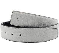QHA Mens Leather Belts Genuine Replacement Belt Strap Without Buckle for Men Jeans 38mm Wide Q06 White 36"-40"