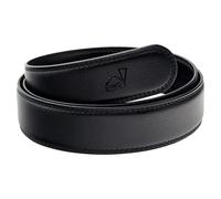 QHA Mens Ratchet Belt Strap 35mm Wide Automatic Belts Without Buckle Q01 Black 32"-38"