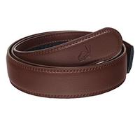 QHA Mens Ratchet Belt Strap 35mm Wide Automatic Belts Without Buckle Q01 Brown 30"-36"