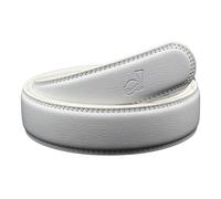 QHA Mens Ratchet Belt Strap 35mm Wide Automatic Belts Without Buckle Q01 White 30"-36"