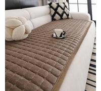 QHAIYYBF Soft Plush Sofa Cover - New Non-Slip Sofa Covers 1 2 3 Seater,Couch Covers, Fluffy Couch Cover, Sofa Cover L Shape Furniture Protector for Living Room