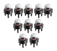 QHALEN 10pcs General Snap-In Primer Bulb Fits for the carburetors of chainsaws, blowers, trimmers, that have the snap in primer assemblies, such as McCulloch, Craftsman, Husqvarna, Poulan.