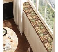 QHanky Diatomaceous Earth Window Sill Absorbent Mat,20x150cm Quick Drying Window Sill Cushion,Water Absorbent Mat With Non-Slip Backing,Easy To Clean,for Hallway Bedroom Home (Multicolour B)