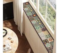 QHanky Diatomaceous Earth Window Sill Absorbent Mat,20x150cm Quick Drying Window Sill Cushion,Water Absorbent Mat With Non-Slip Backing,Easy To Clean,for Hallway Bedroom Home (Multicolour C)