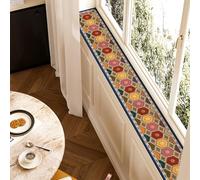 QHanky Window Sill Mat,10x80cm Diatomaceous Earth Absorbent Mat With Rubber Backed,Non Slip Cushion For Windowsill,Quick Drying Cuttable Pad,Easy To Clean,for Hallway Bedroom Home (Multicolour G)