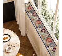 QHanky Window Sill Mat,20x100cm Diatomaceous Earth Absorbent Mat With Rubber Backed,Non Slip Cushion For Windowsill,Quick Drying Cuttable Pad,Easy To Clean,for Hallway Bedroom Home (Multicolour F)