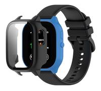 QHBAMD Compatible for Cosmo JrTrack 5 Smartwatch Strap with Case, 20mm Waterproof Silicone Replacement Band