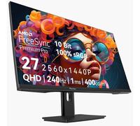 QHD Gaming Monitor 2560 x 1440P 27 inch 2K 240Hz 1ms 400cd/m² PC Display 100% sRGB support AMD FreeSync Premium Pro 2x DispalyPort 1.4 & HDMI 2.0 speakers