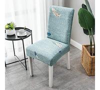 QHDXL Dining Chairs Covers Duck Egg Green Feather Chair Covers Modern Stretch Chairs Protective Cover, Removable Washable Chair Slipcover, 2-Pack Spandex Chair Cover