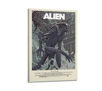 QHEUEKTSO Aliens Vs Predator Horror Movie Poster Canvas Wall Art Decor Living Room Modern Family Bedroom 12x18inch(30x45cm) Frame-style