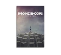 QHEUEKTSO Imagine Dragons Night Visions Album Art Photo Poster Canvas Wall Art Decor Living Room Modern Family Bedroom 12x18inch(30x45cm) Unframe-style