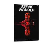 QHEUEKTSO Singer Stevie Wonder Poster Canvas Wall Art Decor Living Room Modern Family Bedroom 16x24inch(40x60cm) Frame-style