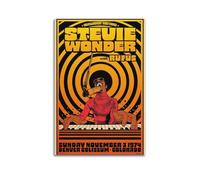 QHEUEKTSO Stevie Poster Wonder Singer Musician Vintage Music Canvas Wall Art Decor Living Room Modern Family Bedroom 08x12inch(20x30cm) Unframe-style