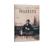 QHEUEKTSO Vagabond Samurai Champloo Anime Retro Art Poster Canvas Wall Art Decor Living Room Modern Family Bedroom 12x18inch(30x45cm) Frame-style