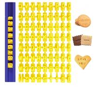 QHFlashbuy Cookie Letter Stamps,72 Pcs Alphabet Number Cookie Press Letter,Fondant Létter Number Moulds DIY Cake Mould for Decorating Pastries,Cookiés,Fondant,DIY Cake